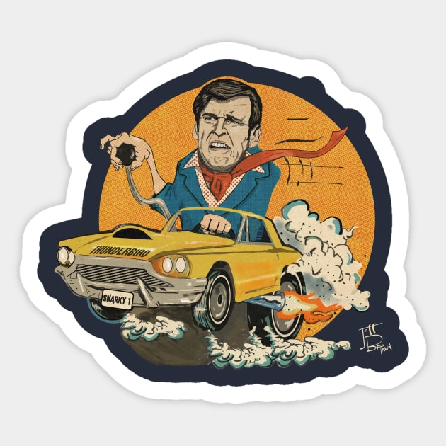 Hot Rod Paul Sticker by Jeff Brawn Illustration